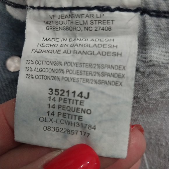 1020 Size 14p Lee One True Fit Upcycled Stretch Bell-Bottoms - Picture 6 of 6